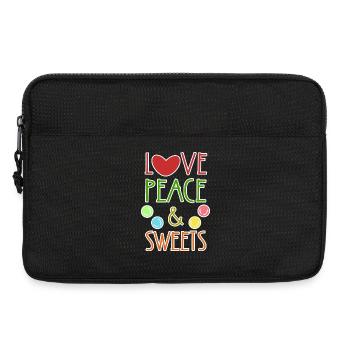 Cool Statement Süßigkeiten Naschkatzen Nachspeise - Laptoptasche 13" - Schwarz - Vorne