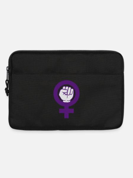 Feminist Symbol Frauenrechte Faust - Laptoptasche 13" - Schwarz