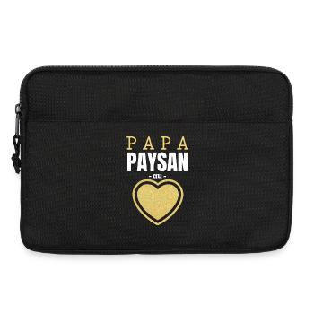 Papa Paysan au Cœur d'Or - Sacoche pour ordinateur portable 13 pouces - noir - Devant