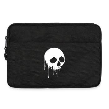 Crâne blanc et graffiti - Sacoche pour ordinateur portable 13 pouces - noir - Devant