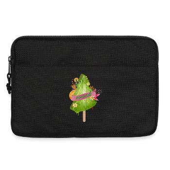 luminous Christmas tree ice cream and Christmas decorations - Laptop bag 13" - black - Front