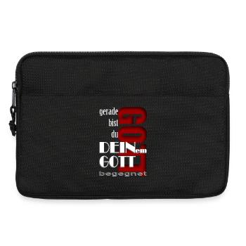 gerade bist du deinem Gott begegnet Gottheit - Laptoptasche 13" - Schwarz - Vorne