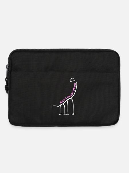 Dinosaurier Brachiosaurus Dino Liniengrafik - Laptoptasche 13" - Schwarz
