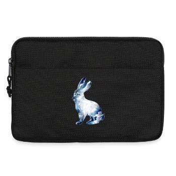 gläsernes Kaninchen koloriert im Glas Look - Laptoptasche 13" - Schwarz - Vorne