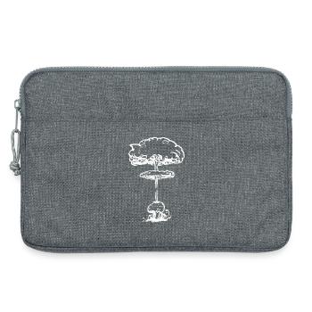 Champignon pollinique nucléaire (blanc) - Sacoche pour ordinateur portable 13 pouces - gris chiné - Devant