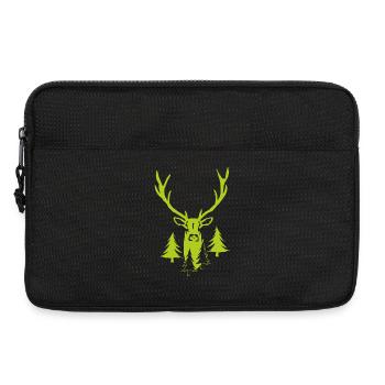 Noble Stag Forest - Stag with Antlers - Laptop bag 13" - black - Front