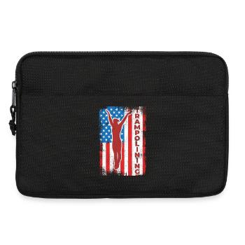 Trampolinspringen USA Flagge - Laptoptasche 13" - Schwarz - Vorne