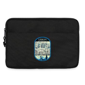 Azulejos Shield, Lisbon Portugal Ceramics - Laptop bag 13" - black - Front