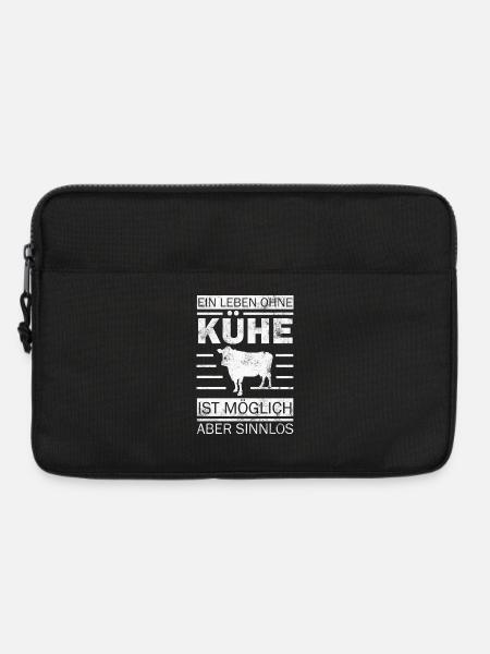 Kuh Kühe - Laptoptasche 13" - Schwarz