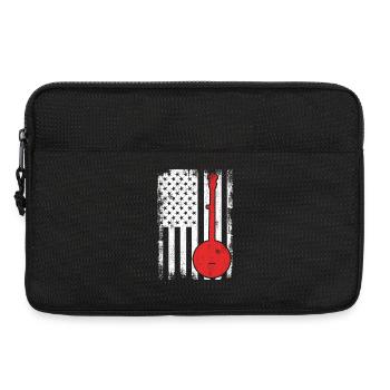 USA Patriotischer Banjospieler - Laptoptasche 13" - Schwarz - Vorne