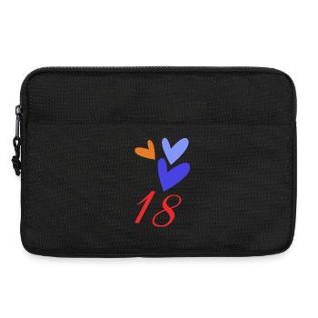 18. 18 ANS. 18e ANNIVERSAIRE. ANNIVERSAIRE 18 ANS. - Sacoche pour ordinateur portable 13 pouces - noir - Devant