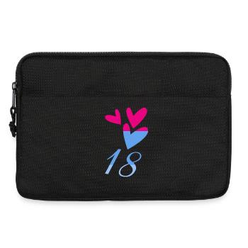 18. 18 ANS. 18e ANNIVERSAIRE. ANNIVERSAIRE 18 ANS. - Sacoche pour ordinateur portable 13 pouces - noir - Devant