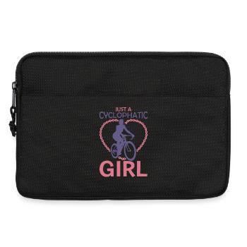 Radfahrer Mädchen - Laptoptasche 13" - Schwarz - Vorne