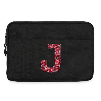 Lettre J - bisous shirt - Sacoche pour ordinateur portable 13 pouces - noir - Devant