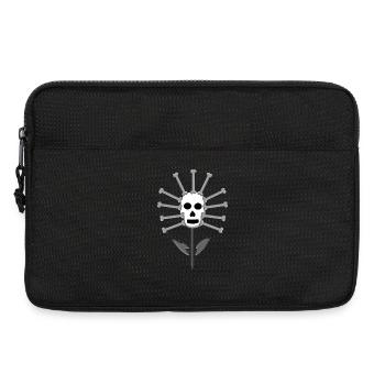 Skull and Bones Flower Gothic Fantasy Art - Laptop bag 13" - black - Front