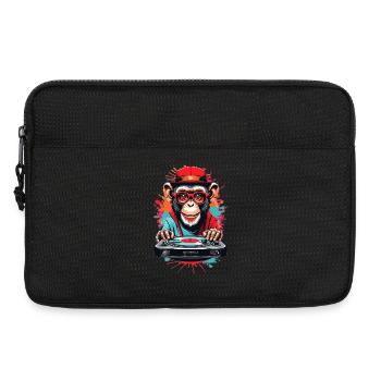 Affen DJ - Laptoptasche 13" - Schwarz - Vorne