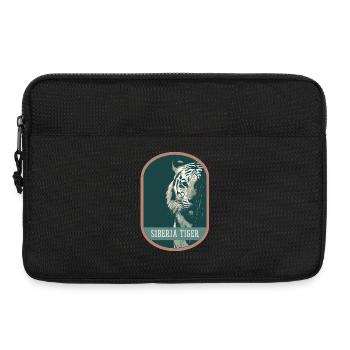 Écusson portrait Tigre Bengale : Faune Indienne - Sacoche pour ordinateur portable 13 pouces - noir - Devant
