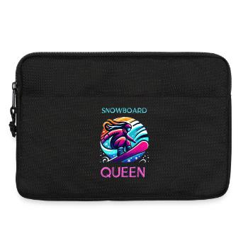 Neon Snowboard Queen Illustration - Laptop bag 13" - black - Front