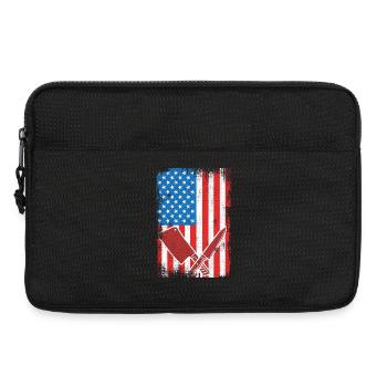 U.S. Flag Butcher - Laptop bag 13" - black - Front
