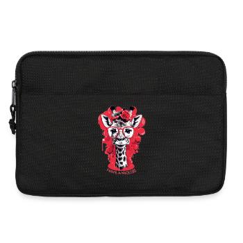 Cute giraffe with glasses - Laptop bag 13" - black - Front