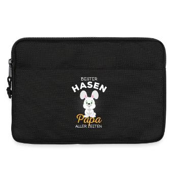 Bester Hasenpapa Süßes Kaninchen Häschen Spruch - Laptoptasche 13" - Schwarz - Vorne