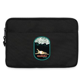 Illustration Badestrand mit schwarzem Sand, Madeira - Laptoptasche 13" - Schwarz - Vorne