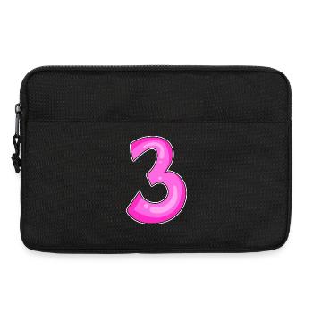 Trois - 3 - Numéro 3 - Numéro 3 - Sacoche pour ordinateur portable 13 pouces - noir - Devant