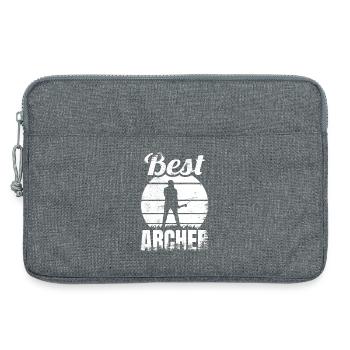 Bester Bogenschütze - Laptoptasche 13" - Grau meliert - Vorne