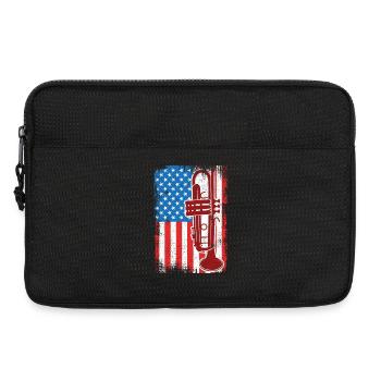 July 4 USA Trumpeter - Laptop bag 13" - black - Front