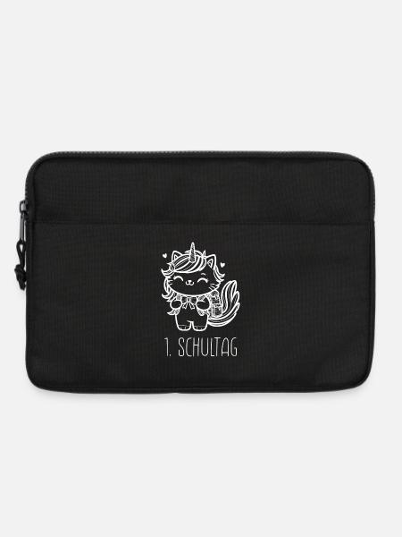 1. Schultag Einhornkatze (weiß) - Laptoptasche 13" - Schwarz