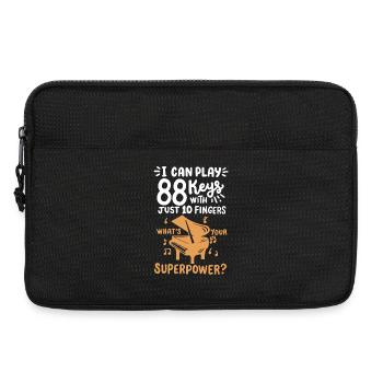 Klavierspieler Pianist - Laptoptasche 13" - Schwarz - Vorne