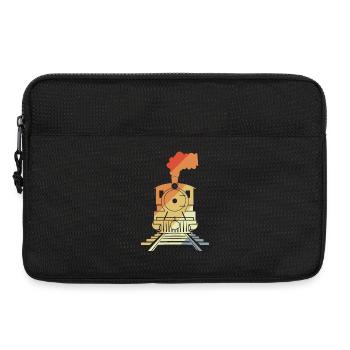 Dessin de chemin de fer Style vintage - Sacoche pour ordinateur portable 13 pouces - noir - Devant