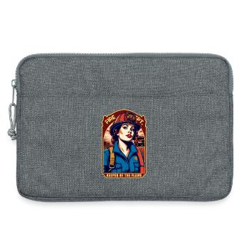 Female Firefighter - Laptop bag 13" - heather grey - Front