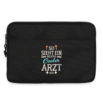 So sieht ein richtig cooler Arzt aus Mediziner - Laptoptasche 13" - Schwarz - Vorne