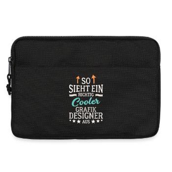 So sieht ein richtig cooler Grafikdesigner aus - Laptoptasche 13" - Schwarz - Vorne
