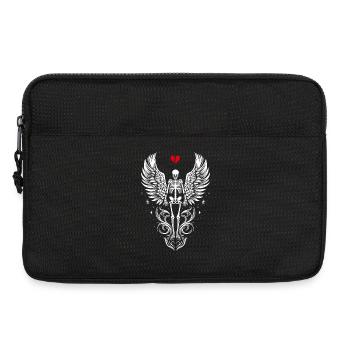 Squelette avec des ailes Anti Saint Valentin - Sacoche pour ordinateur portable 13 pouces - noir - Devant