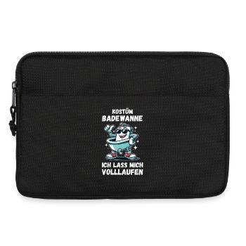 Spruch lustig Badewanne volllaufen Kölner Karneval - Laptoptasche 13" - Schwarz - Vorne