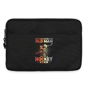 Unterschätze nie alte Eishockeyspieler - Laptoptasche 13" - Schwarz - Vorne