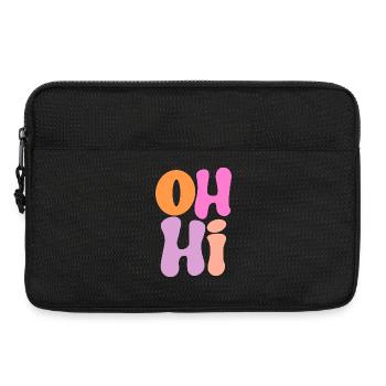 Verspielte Buchstaben-Design in Pastellfarben - Laptoptasche 13" - Schwarz - Vorne