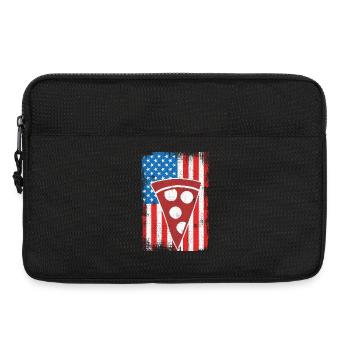 4th of July US Pizza - Laptop bag 13" - black - Front