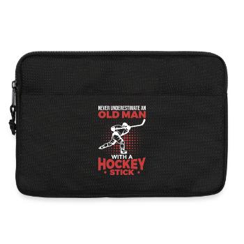 Old Man With A Hockey Stick - Laptop bag 13" - black - Front