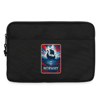 Norvège Paysage Drapeaux Design - Sacoche pour ordinateur portable 13 pouces - noir - Devant