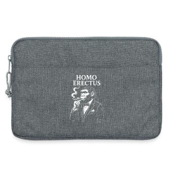 Élégante Maison Erectus fumer un cigare - Sacoche pour ordinateur portable 13 pouces - gris chiné - Devant