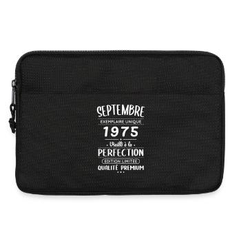 50. Geburtstag - September 1975 Perfektion - Laptoptasche 13" - Schwarz - Vorne