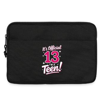 13th birthday teenager gift - Laptop bag 13" - black - Front