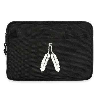 Indigeneischer Federanhänger Design - Laptoptasche 13" - Schwarz - Vorne