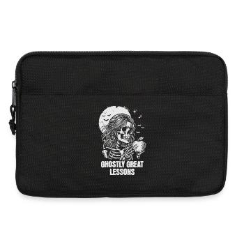 Funny Teacher Skeleton Halloween Classroom - Laptop bag 13" - black - Front