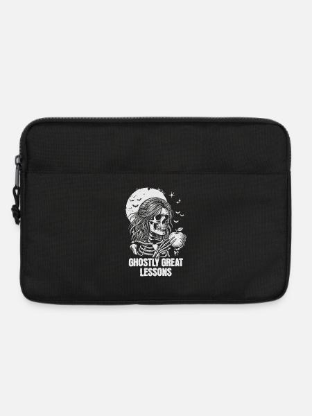 Funny Teacher Skeleton Halloween Classroom - Laptoptasche 13" - Schwarz