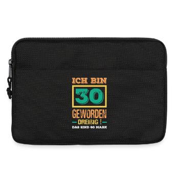 Lustiges Geburtstagsgeschenk zum 30. Geburtstag - Laptoptasche 13" - Schwarz - Vorne