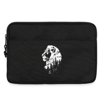 Lion, Nature, Forêt, Montagnes, Tête de lion - Sacoche pour ordinateur portable 13 pouces - noir - Devant
